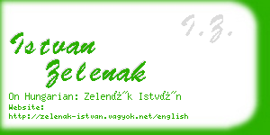 istvan zelenak business card